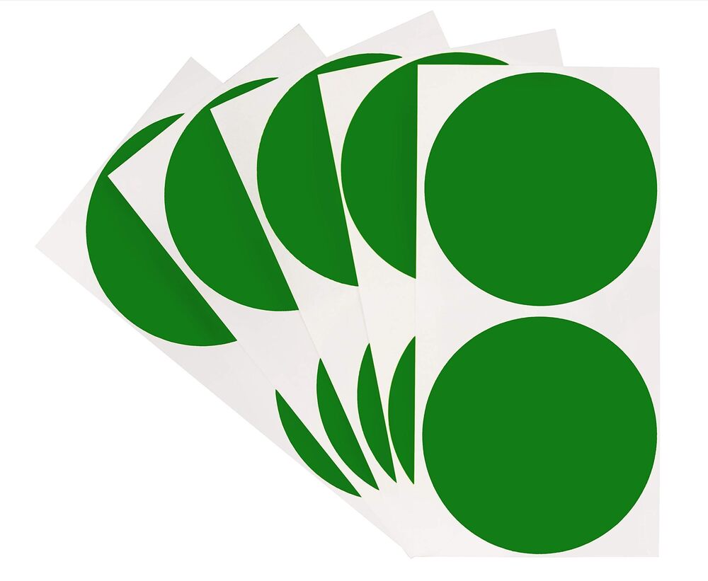 8032 3 Inch Round Label Permanent Color Code Dot Stickers, High Visibility
